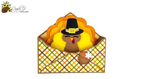 Turkey Envelope Box Card Svg Assembly Tutorial Youtube