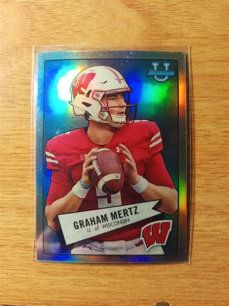 Graham Mertz Bowman U Chrome Bowman Refractor Rookie Football