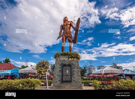 May 5 2023 Lapulapu Statue At Mactan Shrine In Mactan Island Cebu