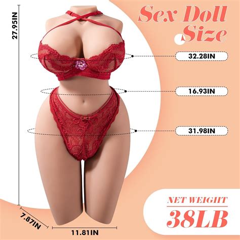 38lb Half Sex TPE Doll Realistic Full Body Life Size Love Toy Huge