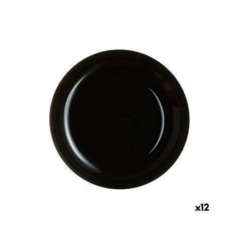 Assiette Plate Luminarc Friends Time Noir Verre Cm Unit S