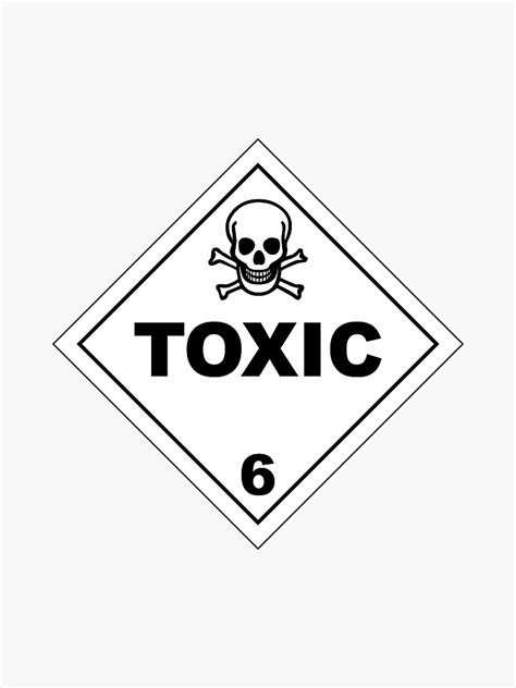 Toxic Sign Sticker Sticker By Marshmalloww Redbubble