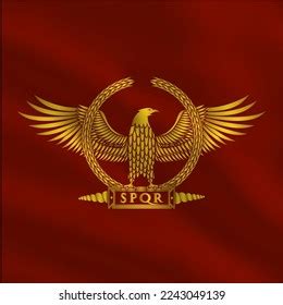 Roman Flag Golden Eagle Stock Vector (Royalty Free) 2243049139 ...