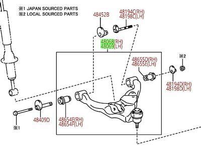 Toyota Tacoma Double Cab Front Lower Control Arms W Ball Joint Set