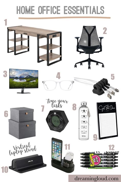 Top 12 Must Have Home Office Essentials Work Dreaming Loud