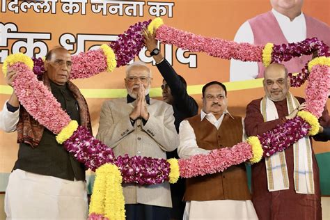 Bjp On Twitter Glimpses Of Victory Celebrations At Bjp Headquarters