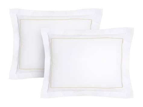 Lot de 2 taies d oreiller en percale 80 fils cm² 50 x 70 cm Blanc