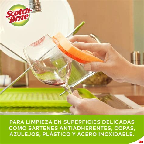 Fibra Esponja Cero Rayas Scotch Brite Grande Naranja M The Home