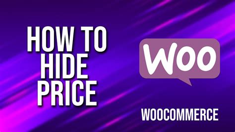 How To Hide Price WooCommerce Tutorial YouTube