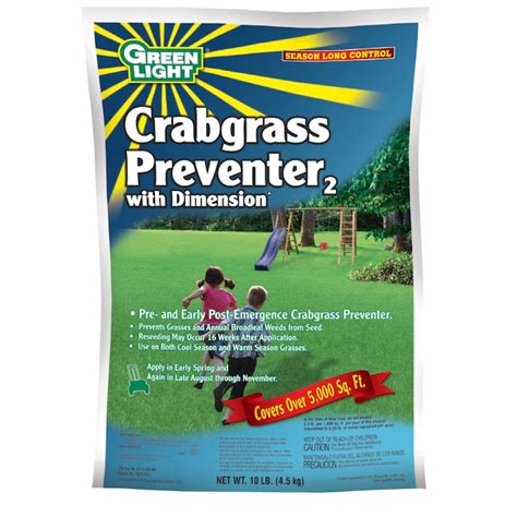 Green Light Crabgrass Preventer With Dimension At