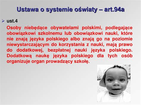 PPT Ustawa o systemie oświaty art 94 a PowerPoint Presentation