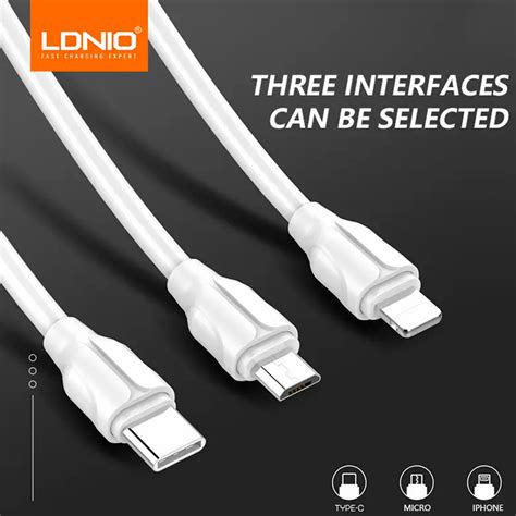 مشخصات قیمت و خرید کابل آیفونی فست شارژ Ldnio LS 362 2 4A 2m تکنوسان