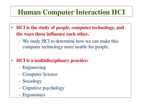 Ppt On Human Computer Interaction Hci Powerpoint Presentation Free