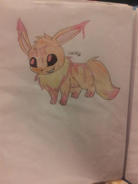 creepy eevee by masterXshadowX on DeviantArt