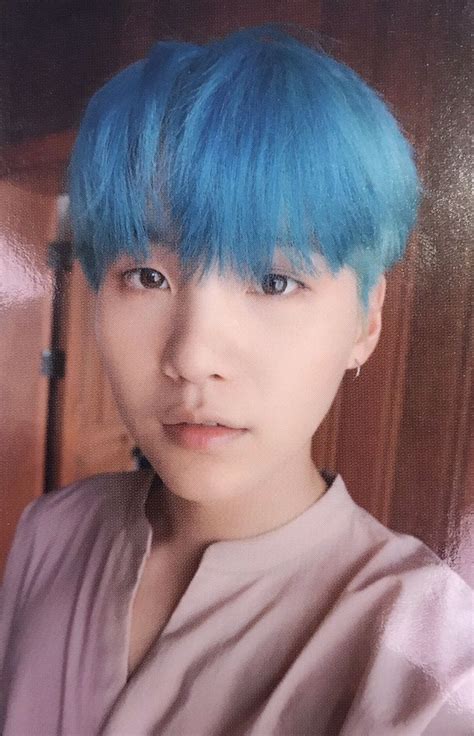 ผลการค้นหารูปภาพสำหรับ Min Yoongi Blue Hair Yoongi Min Yoongi Suga