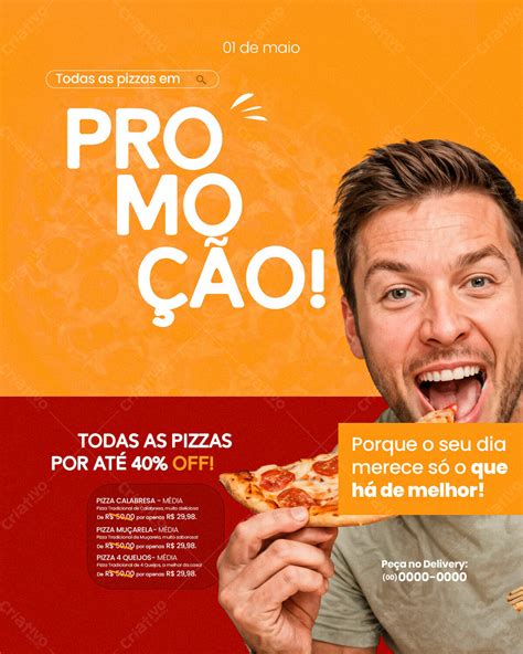 Todas As Pizzas Em Promoção Psd Editável Premium Dia Do Trabalho