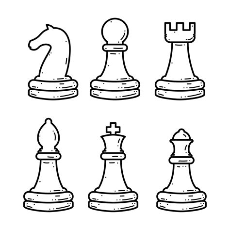 Premium Vector Abstract Doodle Elements Hand Drawn Outline Chess