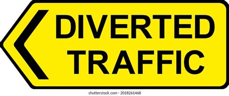 diverted traffic sign images stock  vectors shutterstock