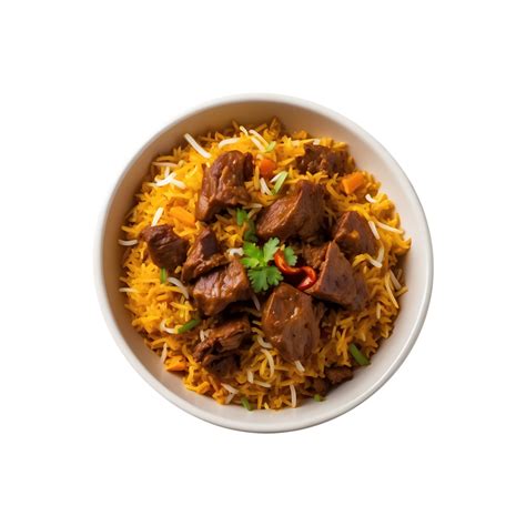 Festive Biryani Delicious Beef Biryani Isolated On A Transparent