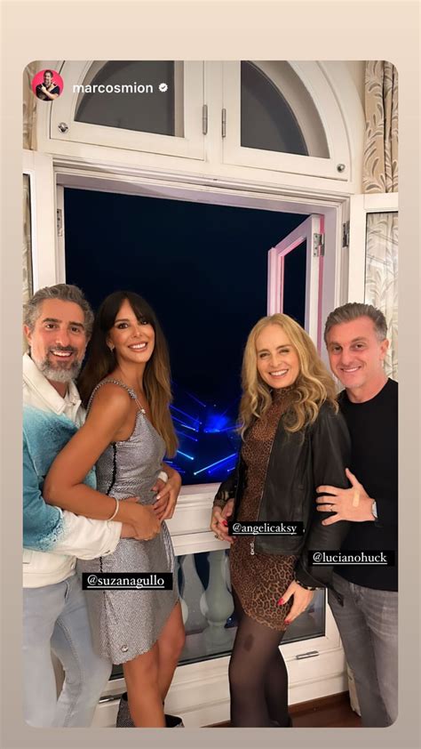 Foto Luciano Huck Angélica Marcos Mion e Suzana Gullo acompanharam