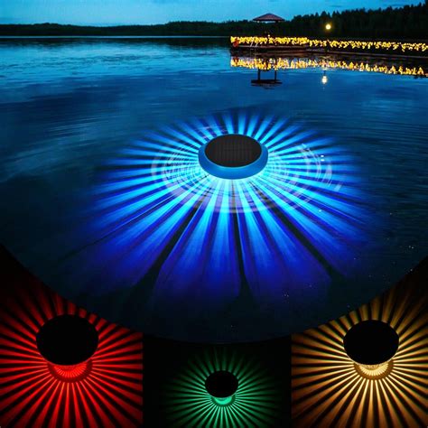 Amazon RRRPIO Floating Pool Lights Solar Powered RGB Solar Pool