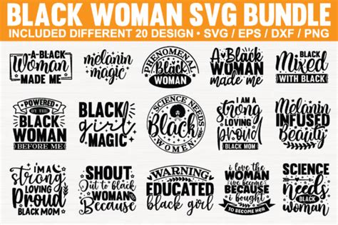 Black Women Svg Bundle Graphic By Happy Svg Club Creative Fabrica