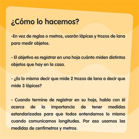 Actividad De Matem Tica Ens Ale A Tus Hijos A Medir Longitudes Con