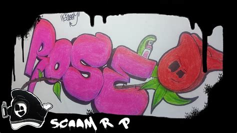 Graffiti Rose Drawing