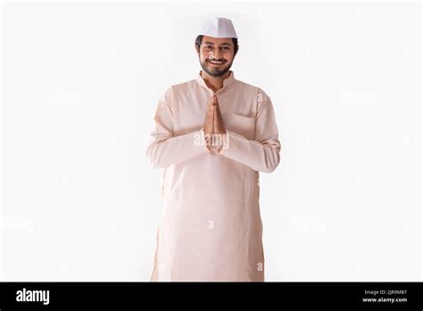 Portrait Of A Maharashtrian Man Greeting Stock Photo Alamy