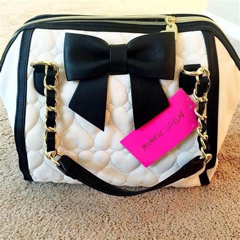 Betsy Johnson Black And White Big Bow Handbag Betsy Johnson Bags