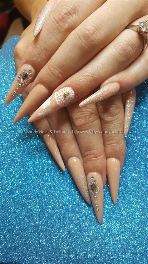 Eye Candy Nails And Training Stiletto Nails With Swarovski Crystals By