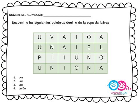 Mis Recursos Did Cticos Fichas Para Trabajar La Vocal U Madreview