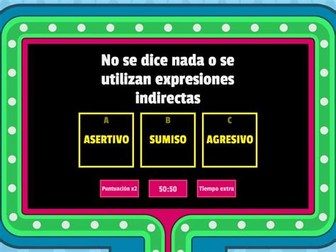 Comportamientos Asertivos Agresivos Y Sumisos Juego De Concurso