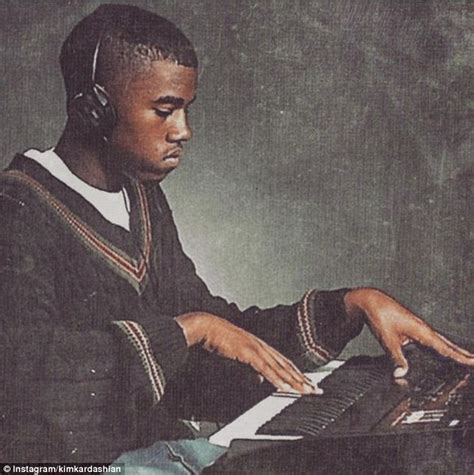 Kim Kardashian Shares A Throwback Snap Of Young Kanye West Making Music