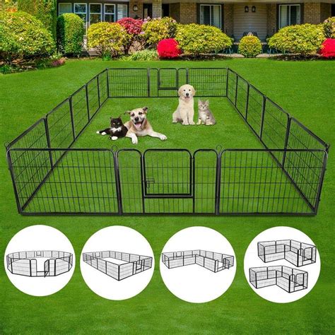 Buy S Afstar 16 Panels Metal Dog Playpen 48 Height Dog Fence Exercise