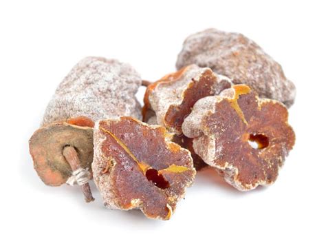 Dried Oriental Persimmons Isolated On White Background Stock Photo