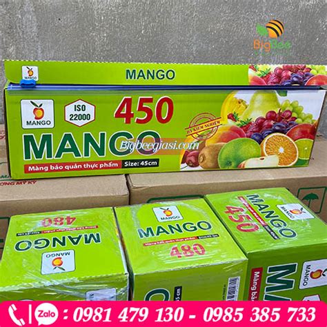 Màng bọc thực phẩm mango 450 x45cm an toàn chính hãng, giá rẻ tại TpHCM.