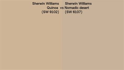 Sherwin Williams Quinoa Vs Nomadic Desert Side By Side Comparison