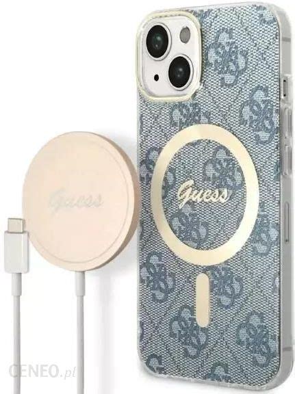 Zestaw Guess Gubpp14Sh4Eacsb Case Charger Iphone 14 6 1 Niebieski Blue