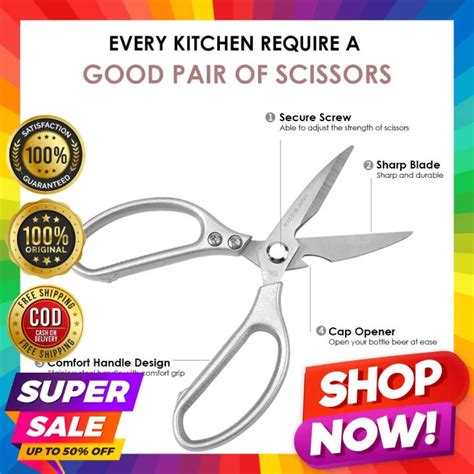 Original Cod Japan Made Sk Multifunction Scissors Stainless Steel