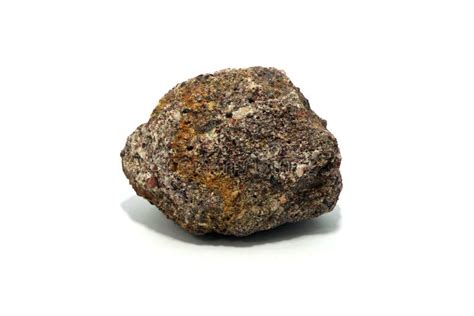 Natural Specimen Of Arkose Rock On White Background Stock Image