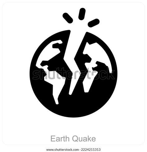 Earthquake Damage Icon Concept Stock Vector Royalty Free 2224211313