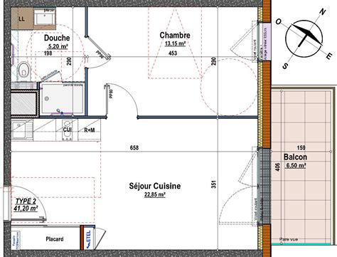 Plan Appartement T2 De 41 20 M² Neuf Résidence « Les Senioriales De