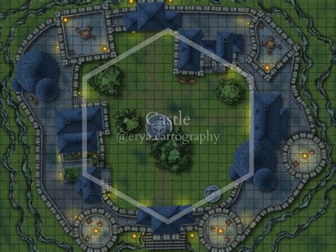 Castle Battle Map K K Dnd Map Dungeons And Dragons Roll Foundry