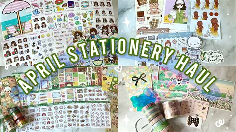 April Stationery Haul Planner Sticker Washi Tapes Unboxing