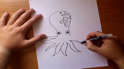 Como Dibujar Un Pulpo Paso A Paso How To Draw A Octopus YouTube