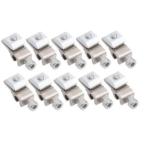 10 Pcs Standard Solar Grounding Lugs Solar Panel Ground Wire Clamps