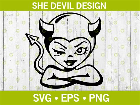 Devil Woman Winking Svg Satan Svg Demon Svg Evil Svg Satan Etsy Canada