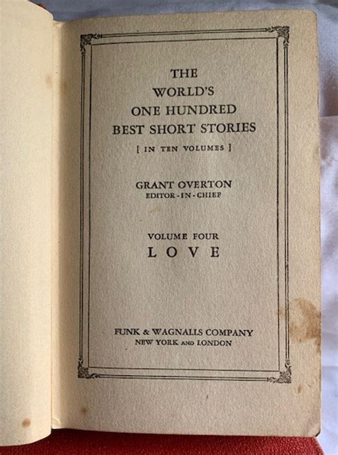 Fiction The Worlds 100 Best Short Stories Volumes 1 4 Etsy