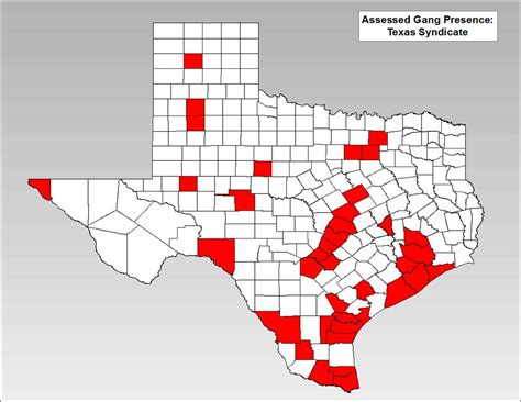 Map Where Texas Most Significant Gangs Criminal Groups Are Located